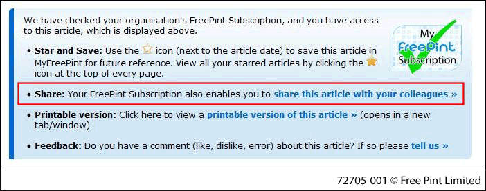 Share articles with colleagues